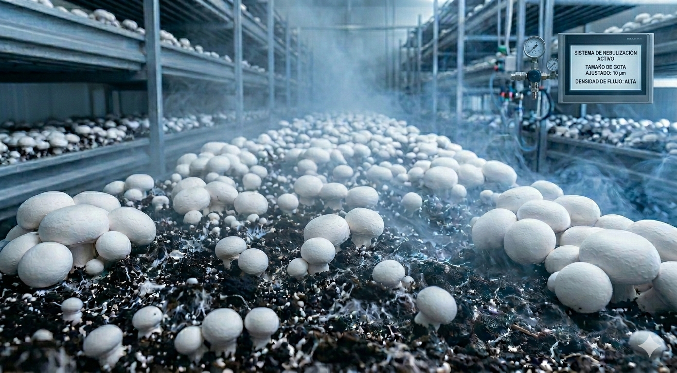 Control de humedad para champiñones